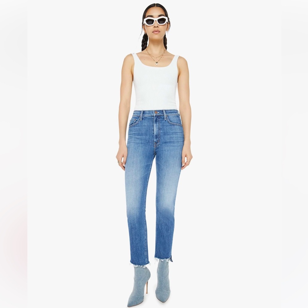 MOTHER High-Waisted Ankle Step Fray In Loafers and Lassos wash NWT - Picture 2 of 8